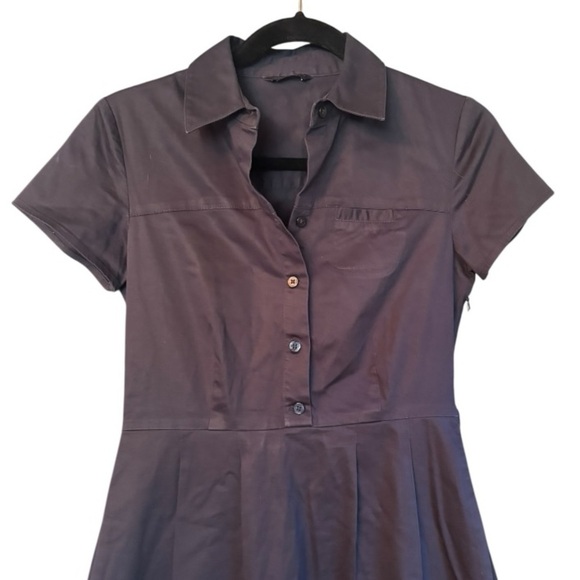 Banana Republic Classic Black Shirt Dress Size 4 - Picture 2 of 8